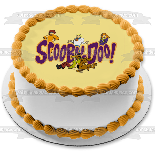 Scooby-Doo Logo Shaggy Velma Fred Daphne Edible Cake Topper Image ABPID08446