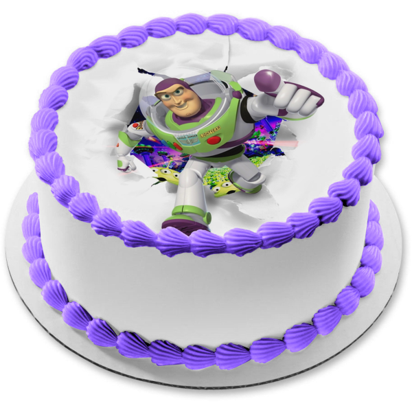 Toy Story Buzz Lightyear Space Ranger - Decoración comestible para tarta, imagen ABPID08447 