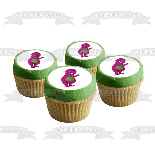 Barney Edible Cake Topper Image ABPID08319