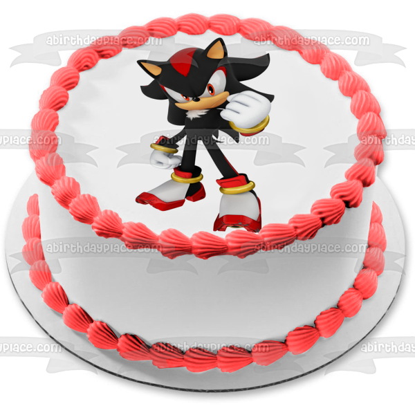 Shadow the Hedgehog Sonic the Hedgehog Edible Cake Topper Image ABPID08330