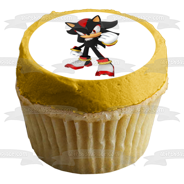 Shadow the Hedgehog Sonic the Hedgehog Edible Cake Topper Image ABPID08330