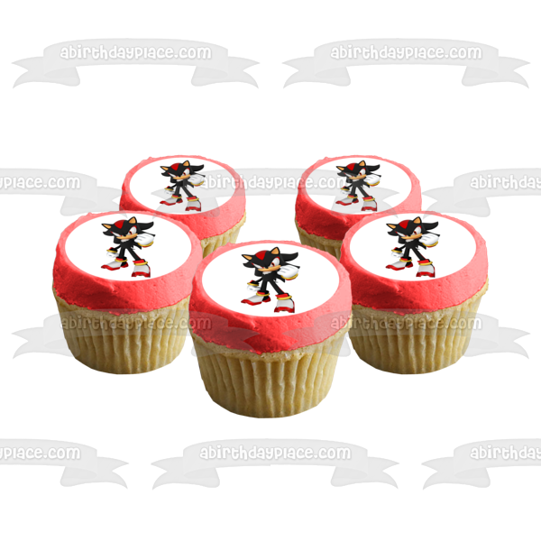 Shadow the Hedgehog Sonic the Hedgehog Edible Cake Topper Image ABPID08330