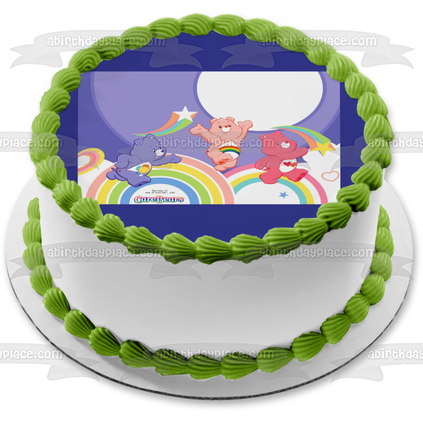 Care Bears Cheer Bear Love-A-Lot Bear Harmony Bear Adorno comestible para tarta Imagen ABPID08474 