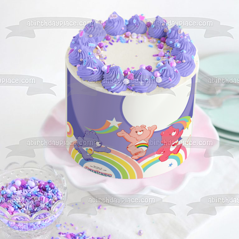 Care Bears Cheer Bear Love-A-Lot Bear Harmony Bear Adorno comestible para tarta Imagen ABPID08474 