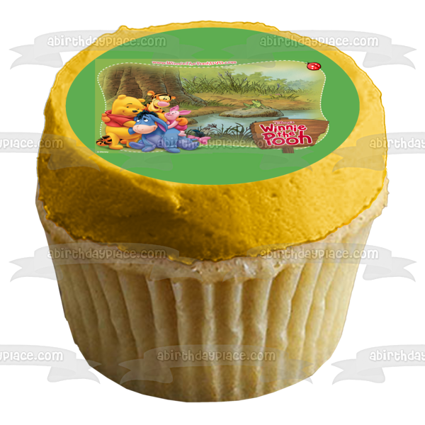 Disney Winnie the Pooh Piglet Eeyore Tigger - Adorno comestible para tarta, imagen ABPID08382 