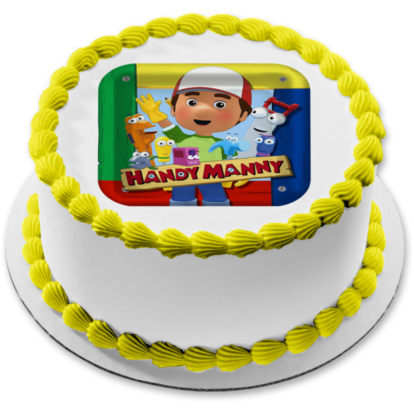 Handy Manny García Felipe Stretch Pat Turner Dusty Squeeze Rusty Flicker Edible Cake Topper Imagen ABPID08495 