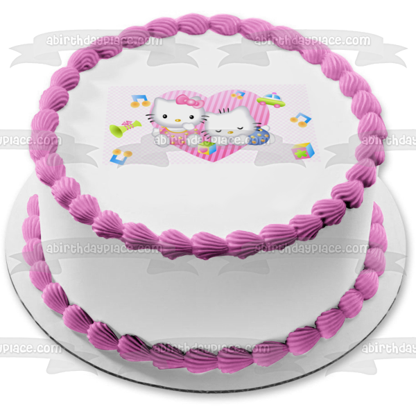 Adorno comestible para tarta con notas musicales de Hello Kitty y sus amigos, imagen ABPID08391 