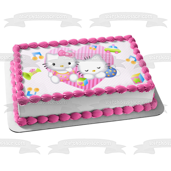 Adorno comestible para tarta con notas musicales de Hello Kitty y sus amigos, imagen ABPID08391 