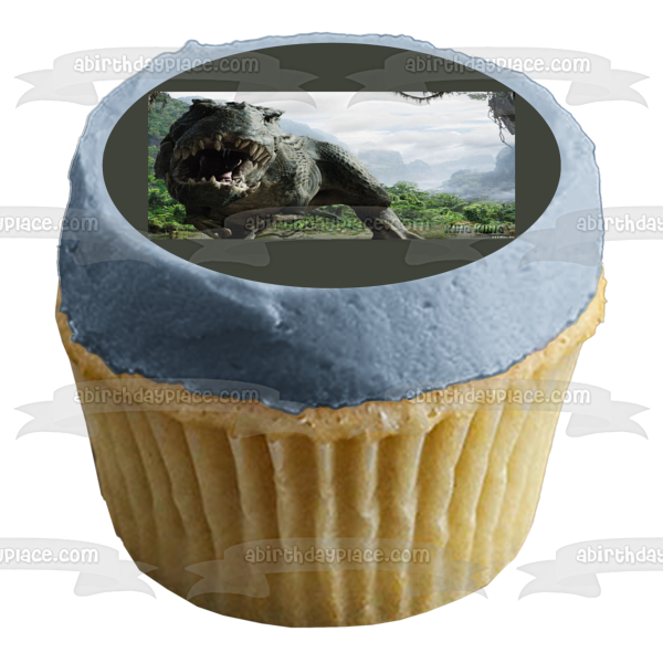 King Kong Grey Dinosaur Trees Clouds Edible Cake Topper Image ABPID08517