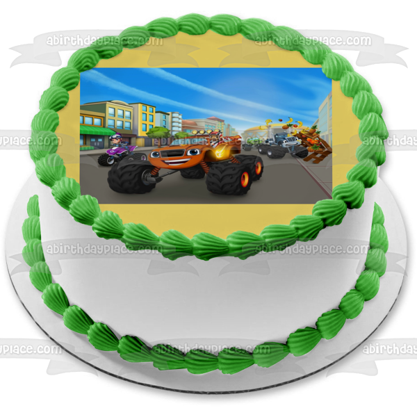 Blaze and the Monster Machines Crusher Pickle Gabby Edible Cake Topper Image ABPID08792