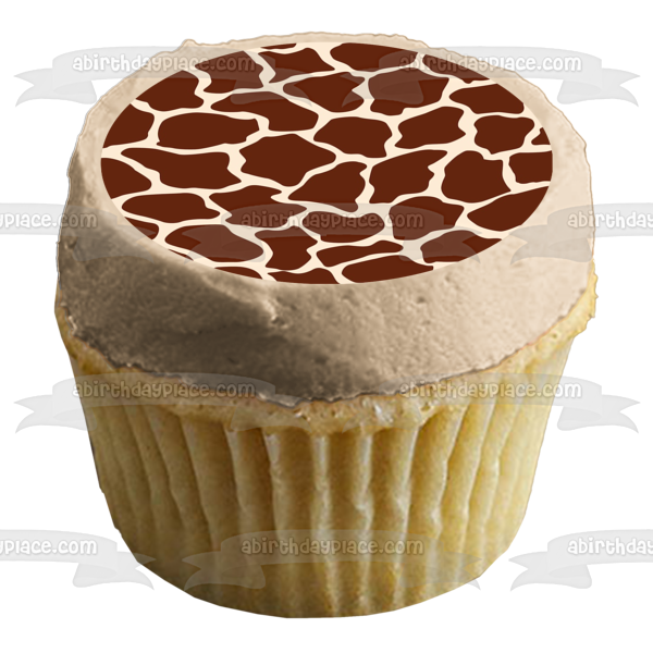 Giraffe Pattern Background Edible Cake Topper Image ABPID08818