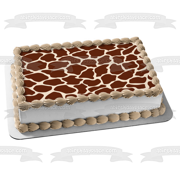 Giraffe Pattern Background Edible Cake Topper Image ABPID08818