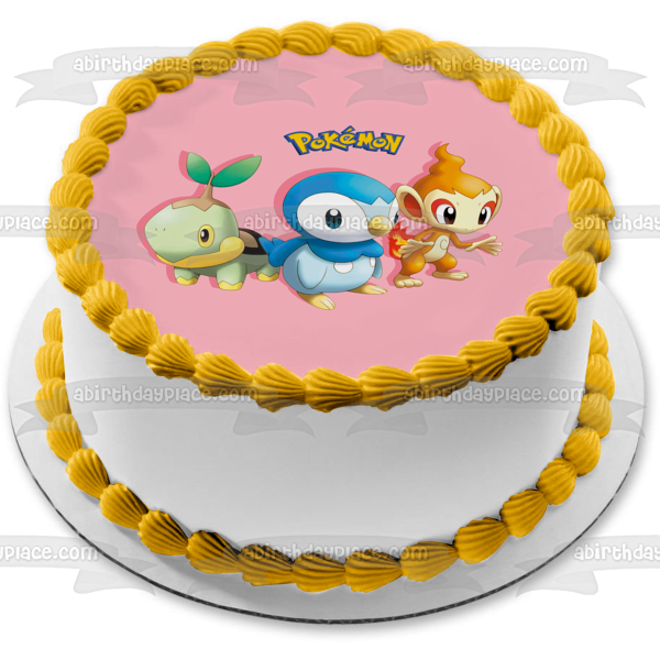 Pokemon Piplup Turtwig Chimchar Edible Cake Topper Image ABPID08829