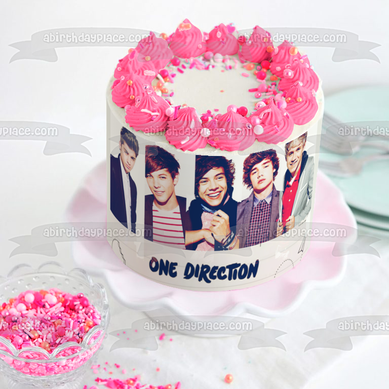 One Direction Niall Horan Liam Payne Harry Styles Louis Tomlinson Zayn Malik Edible Cake Topper Image ABPID09015