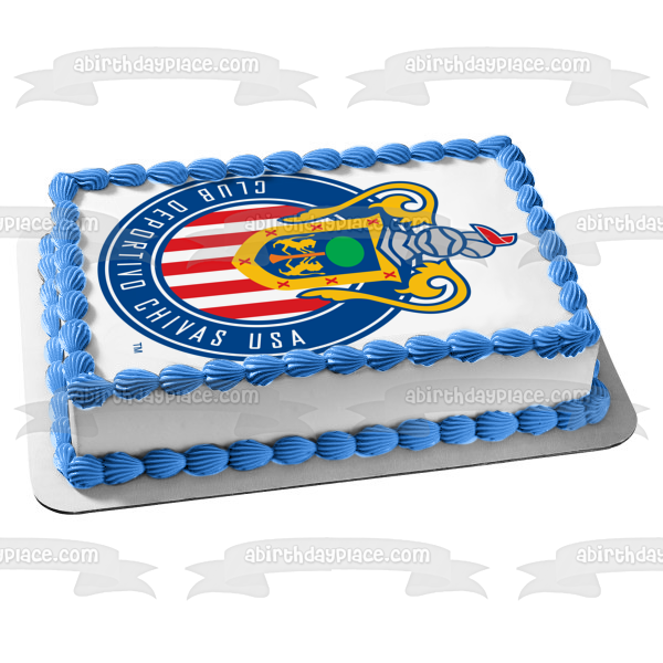 Club Deportivo Chivas USA Logo American Professional Soccer Club Carson California Los Angeles Edible Cake Topper Imagen ABPID09032 