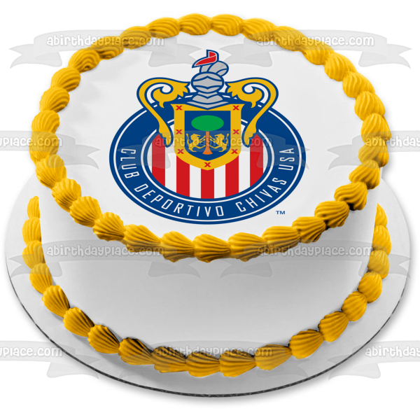 Club Deportivo Chivas USA Logo American Professional Soccer Club Carson California Los Angeles Edible Cake Topper Imagen ABPID09032 