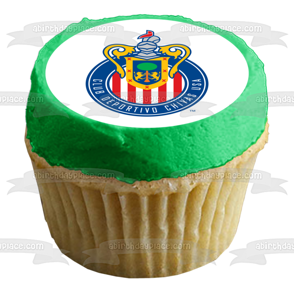 Club Deportivo Chivas USA Logo American Professional Soccer Club Carson California Los Angeles Edible Cake Topper Imagen ABPID09032 