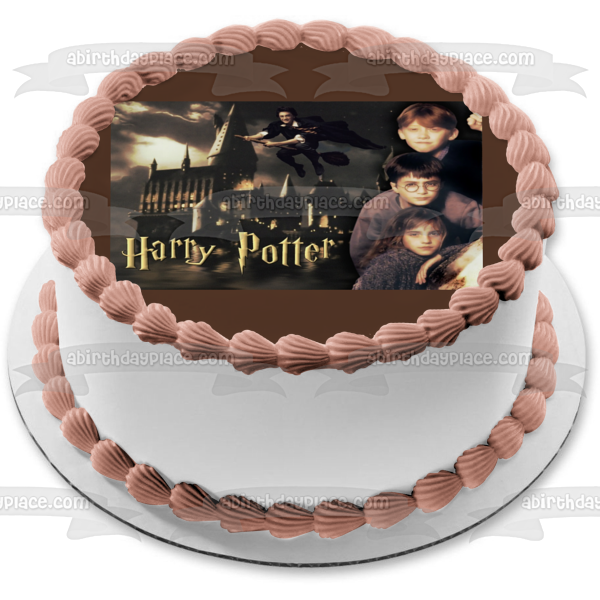 Harry Potter Hogwarts Harry montando escoba adorno comestible para tarta imagen ABPID09063 