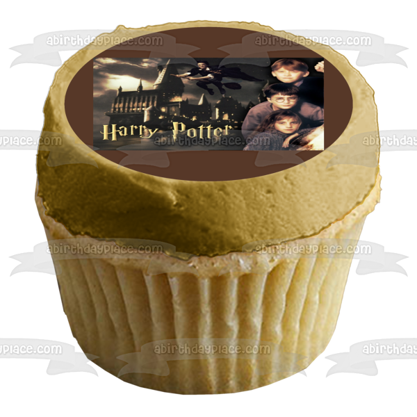 Harry Potter Hogwarts Harry Riding Broom Edible Cake Topper Image ABPI – A  Birthday Place