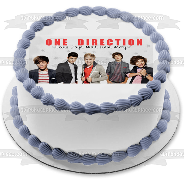 One Direction Louis Zayn Niall Liam Harry Edible Cake Topper Image ABPID08907