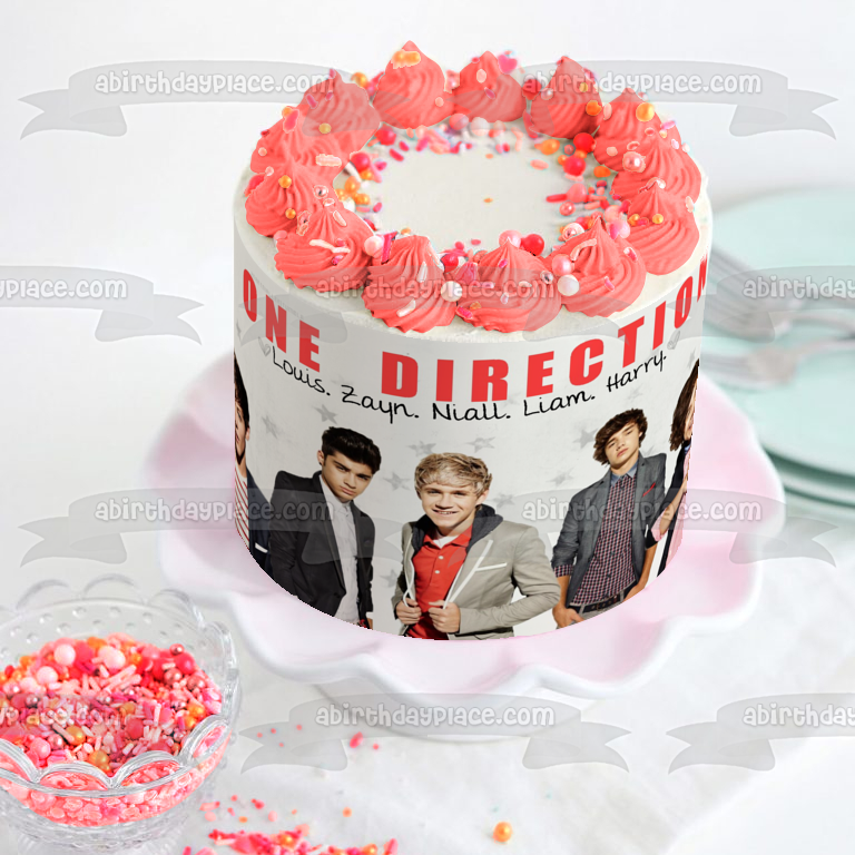 Imagen comestible para tarta de One Direction Louis Zayn Niall Liam Harry ABPID08907 