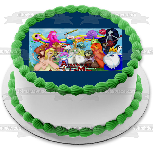 Adventure Time Finn Jake the Dog Princess Bubblegum Ice King Beemo Flame Princess Edible Cake Topper Image ABPID08925