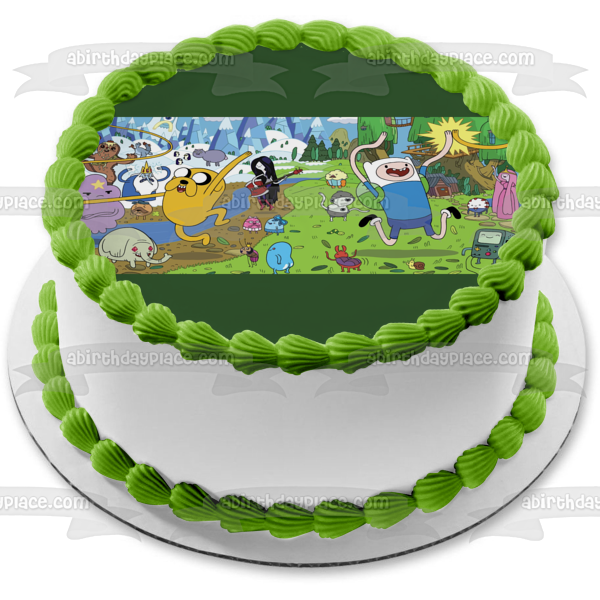 Adventure Time Finn Jake the Dog Princess Bubblegum Marceline the Vampire Queen Edible Cake Topper Image ABPID08926