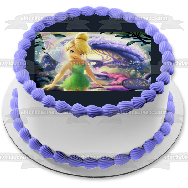 Adorno comestible para tarta con diseño de Hada Campanilla de Walt Disney, imagen ABPID09088 