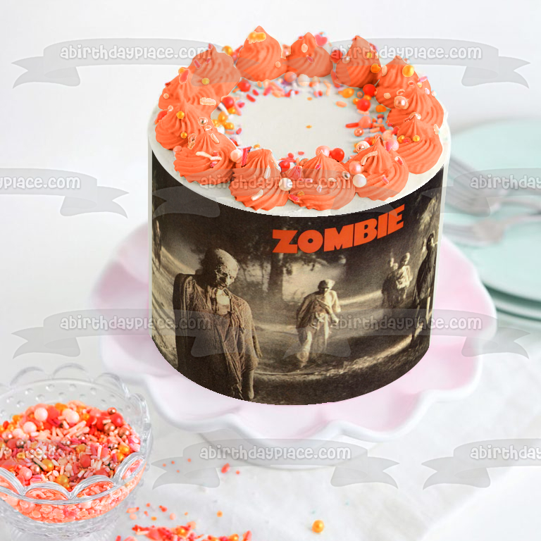 Zombies Halloween Edible Cake Topper Image ABPID08958