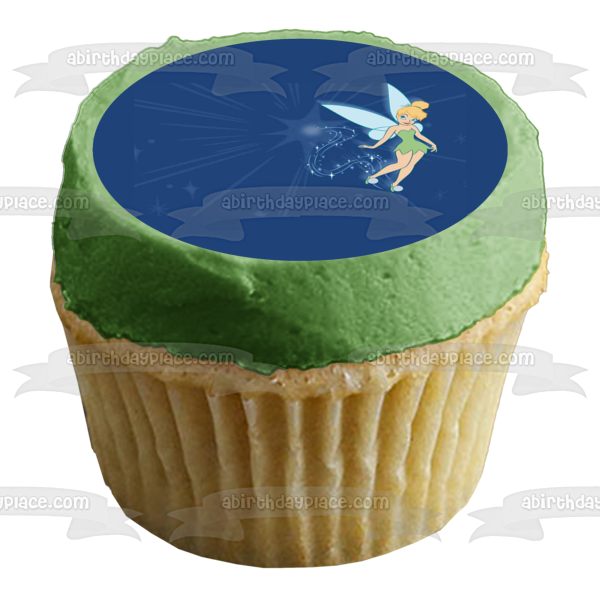 Walt Disney Tinker Bell Hada Estrella Azul Fondo Imagen comestible para decoración de tarta ABPID09094 