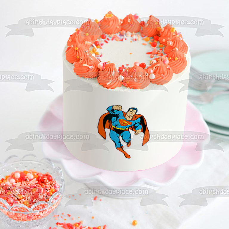 Superman DC Comics Hovering Air Edible Cake Topper Image ABPID09355