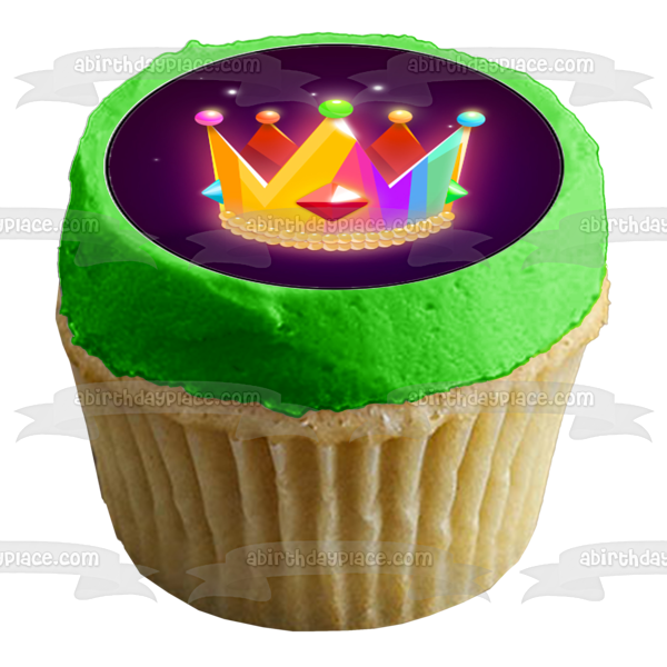 Game Icons Birthday Loot Crowns Cupcakes Donuts Edible Cupcake Topper Images ABPID55527