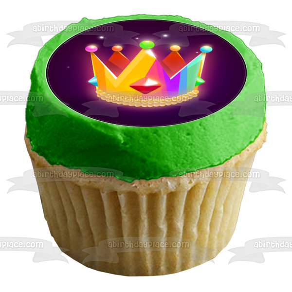 Game Icons Birthday Loot Cupcakes Donuts Crowns Edible Cupcake Topper Images ABPID55528