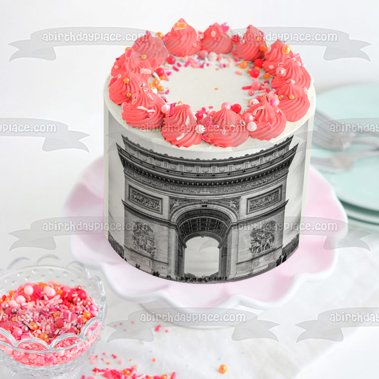 Arc De Triomphe De L'Étoile Monument Paris Champs-Élysées Place Charles De Gaulle Edible Cake Topper Image ABPID09379