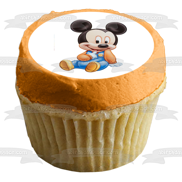 Adorno comestible para tarta con mono azul de Mickey Mouse de Disney, imagen ABPID09403 