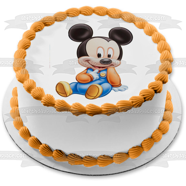 Adorno comestible para tarta con mono azul de Mickey Mouse de Disney, imagen ABPID09403 