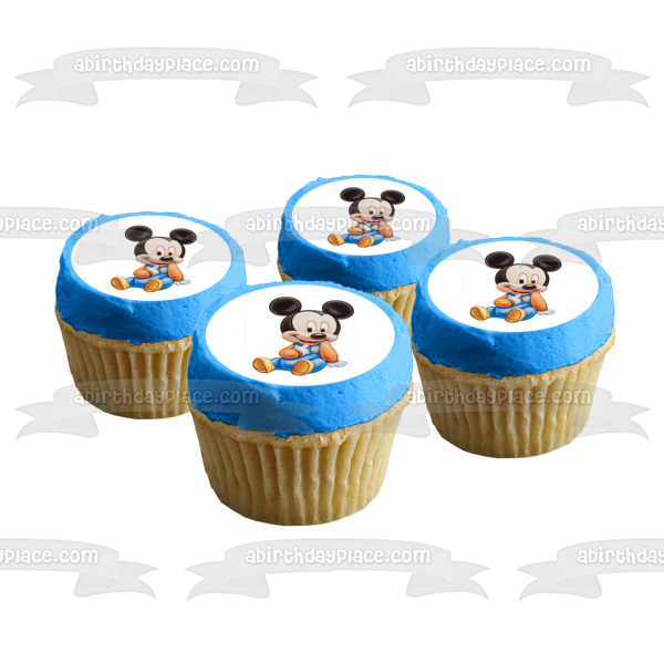 Adorno comestible para tarta con mono azul de Mickey Mouse de Disney, imagen ABPID09403 