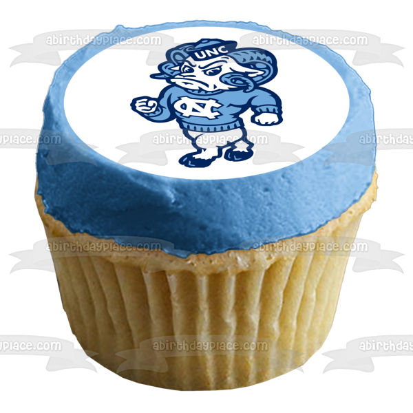 Logotipo de North Carolina Tar Heels Equipos atléticos Universidad de Carolina del Norte en Chapel Hill Imagen comestible para tarta ABPID09415 