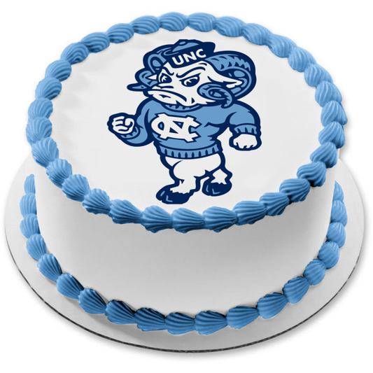 Logotipo de North Carolina Tar Heels Equipos atléticos Universidad de Carolina del Norte en Chapel Hill Imagen comestible para tarta ABPID09415 