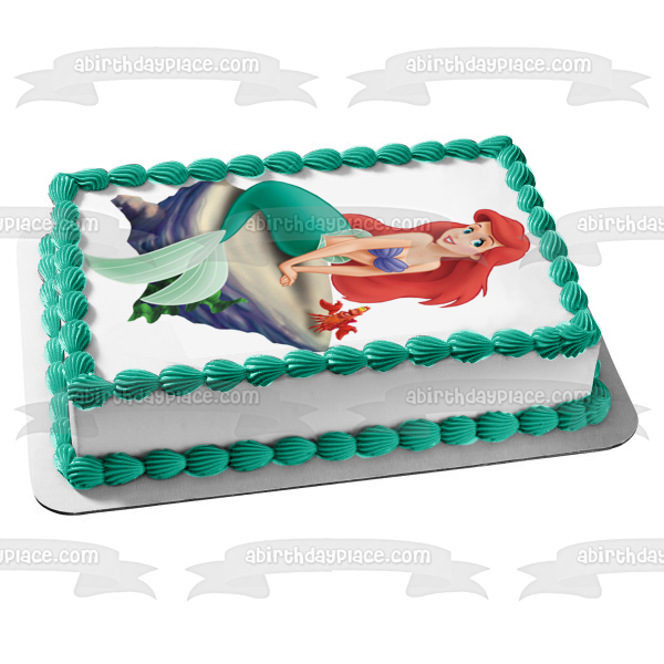 Imagen comestible para tarta de Disney La Sirenita Ariel Sebastian ABPID09431 