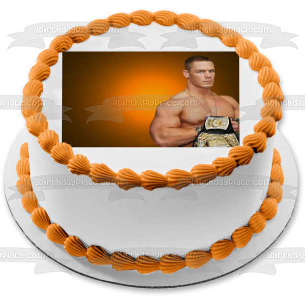 John Cena WWE Professional Wrestling Edible Cake Topper Image ABPID09136