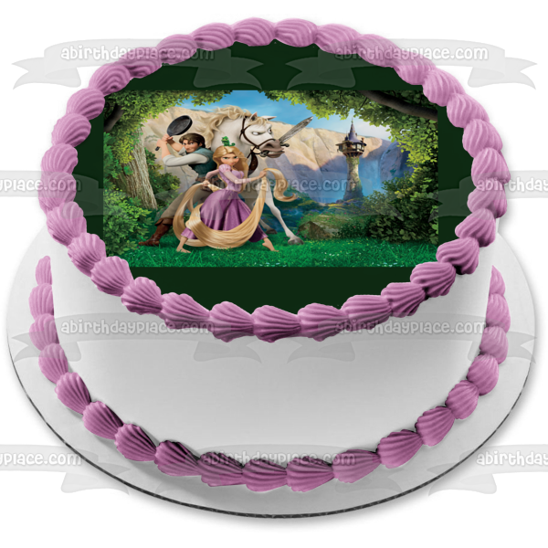 Disney Enredados Rapunzel Flynn Rider Maximus Listo para luchar Imagen comestible para decoración de tarta ABPID09149 