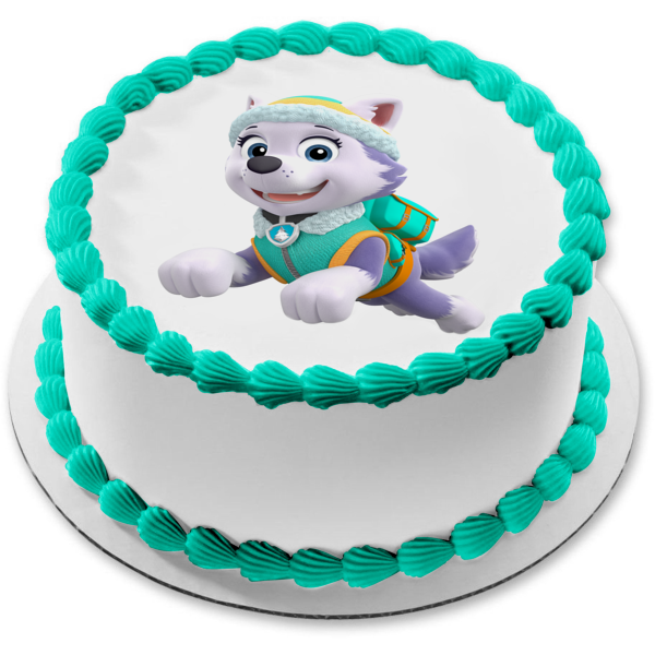 Paw Patrol Everest Smiling Edible Cake Topper Image Abpid09637 – A 