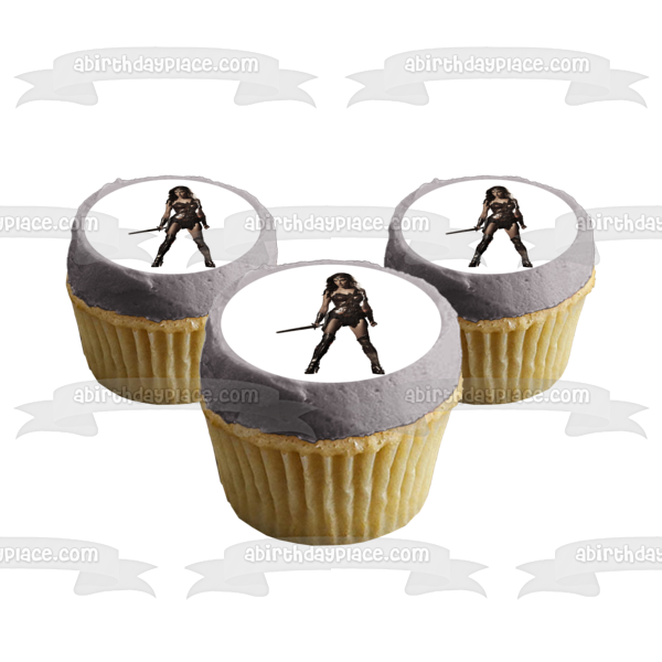 DC Comics Wonder Woman Metallic Outfit Edible Cake Topper Image ABPID09676