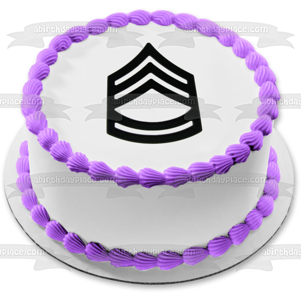 Imagen comestible para tarta con logotipo de sargento del ejército de los Estados Unidos ABPID09787 