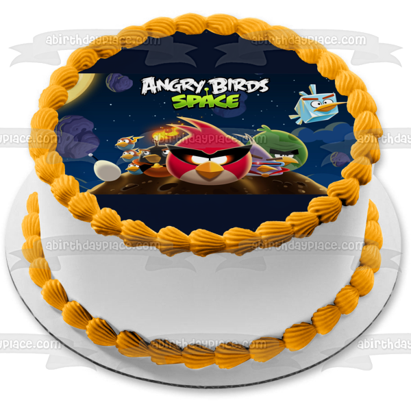 Imagen de decoración comestible para tarta de Rovio del videojuego Angry Birds Space ABPID09196 