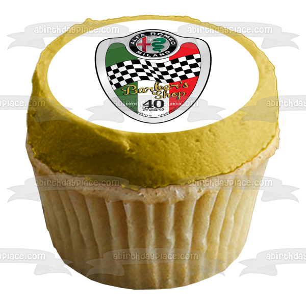 Imagen comestible para decoración de tarta con el logotipo de Alfa Romeo Automobiles ABPID09792 