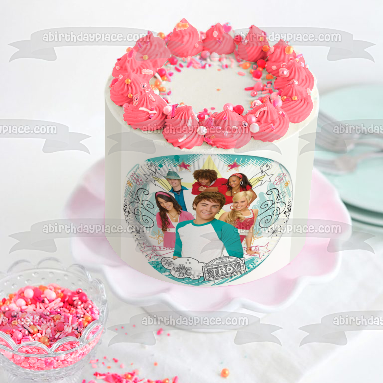 High School Musical Troy and Friends Edible Cake Topper Image ABPID09202