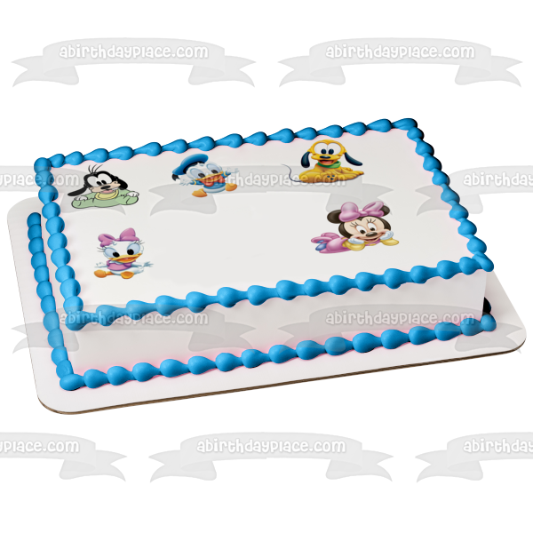 Disney Babies Goofy Plutón Pato Donald Daisy Duck Minnie Mouse Adorno comestible para tarta Imagen ABPID09998 