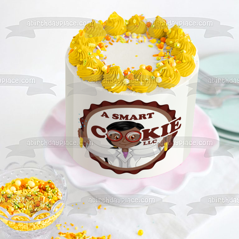 A Smart Cookie Science Edible Cake Topper Image ABPID10005